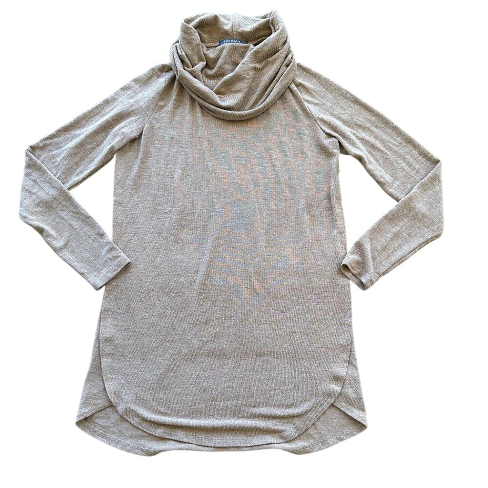 Lisa Rinna Oversized Camel Turtleneck